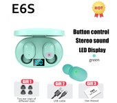 E6S TWS Wireless Headphones IN-Ear Stereo Noise Cancelling Sports Bluetooth Earphones LED Display With Mic Music Gaming Earbuds