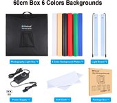 PULUZ Photography Soft Shooting Tent Box 80 60 40 30 25cm Studio Photo Ring LED Light Box Tabletop Lightbox Colors Backgrounds