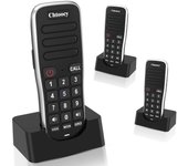 Chtoocy 10-Channel Wireless Rechargeable Intercoms for Home Business Offices Room to Room Communication System 3-PACK Black Color
