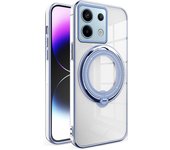 Funda para Xiaomi Redmi Note 13 Pro 5G, Funda antigolpes de TPU transparente con soporte giratorio 360