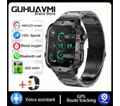 Rugged Military GPS Track Reloj inteligente Men AMOLED HD Screen,Heart Rate,BT Call,Waterproof,Outdoor SmartWatch For Android iOS 2024