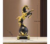 Portable Resin Feng Shui Lucky Horse Statue Good Luck Attract Wealth Office Ornaments Small Horse Sculpture Living Room