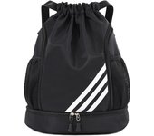 Mochila Deportiva with Bolso Lateral para Hombre y Mujer, Bolsa de Cuerdas with Cordón, para Deporte Escolar ZP