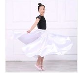 Girl satin skirt, belly dance 360 degree skirt