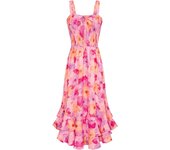 Vestido de playa con estampado de moda de verano para mujer, vestido de tirantes bohemio