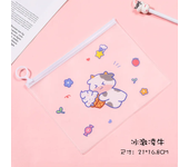 LOLEDE Creative Frivolous Transparent Pencil Case Cute Manga Portable School Bag Kawaii Stationery Pencil Pouch Office Supply