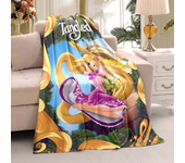 Cartoon Cute Rapunzel Cartoon Pattern Blanket Living Room Bedroom Sofa Sofa Soft and Comfortable Blanket