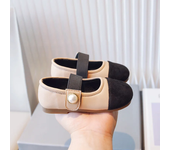 Child Shoes for Girls Spring Flats Beaded Lovely Sweet Princess Fashion Party Buckle Strap Casual Toes-covered comfortable shoes