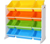 Estantería para Juguetes, Libros, Organizador para Habitación Infantil, 12 Cajas de Colores, GKR04W