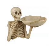 Halloween Skull Decor Candy Dish Key Bowl Skull Key Tray Spooky Horror Skeleton Halloween Party Decoration and Storage