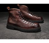 Botas de cuero de alta gama para hombres zapatos de piel de vaca pura zapatos altos de piel de vaca de primera capa