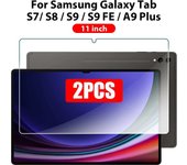 2Pcs Tempered Glass Screen Protector Samsung S9 Fe S8 Ultra S7 S6 Lite For Galaxy Tab A9 Plus A8 A7 8.7 Film