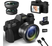 2025 Cámara digital 56mp 4k WiFi cámara web retro grabadora vlog youtube 16x cámara zoom digital 3 pulgadas pantalla invertida