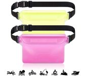 Waterproof Phone Pouch (2-pack) - Ipx8 Waterproof Bag For Beach Swimming Snorkeling - Adjustable Fanny Pack