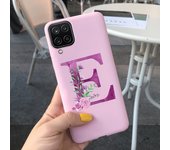 For Samsung Galaxy A12 Case Cute Letters Phone Cover Silicon Back Cases For Samsung A12 A 12 A125F Soft TPU Bumper Coque Flower