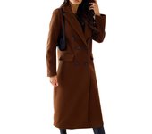 Chaqueta de mujer moda y sencilla chaqueta de solapa de manga larga chaqueta de botón de otoño e invierno chaqueta térmica