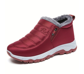 Botas De Nieve Forradas De Lana Para Mujer, Botines Cálidos Impermeables Sin Cordones, Botas Cortas Térmicas Para Exteriores
