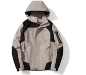 Chaqueta esquí impermeable para hombre, cortavientos de montaña con capucha, ropa deportiva cálida, Invierno
