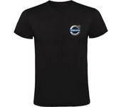 Camiseta Negra Volvo Logo Hombre 100% Algodón  Mangas Cortas T-Shirt