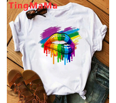 Kawaii Love Is Love Lgbt T Shirt Men Funny Harajuku Rainbow Gay Pride T-shirt Love Wins Graphic Tees Hip Hop Tops Tshirt Male