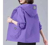2025 Spring Autumn New Hooded Windbreaker Women Korean Mid-Length Zipper Coat Female Casual Outerwear Loose Jacket