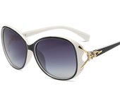Nuevas gafas de sol para mujer cabeza de zorro con diamante moda progresiva de dos colores anti-ultravioleta marco grande gafas de sol polarizadas