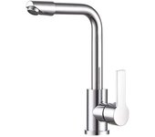 Kitchen Water 304 Stainless Steel Faucets, Cold & Hot Mixer Faucet, Bathroom Sink 360° Single Handle Rotation Faucets