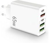 65W Cargador USB C,5 Puertos USB C Carga Rápida, 5 en 1 Bloque de Carga Dual PD+QC, para iPhone 15/14/13/12/11/Pro MAX/XS/iPad,MacBook Pro/Air,Samsung Galaxy,Huawei