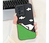 Lovely Painted Phone Case For Vivo V23 5G V23e V23 Pro Silicone Anti-knock Soft Cover Funda Vivo V2130 V2132 Panda Cat Animals