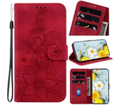 For LG Velvet G9 stylo 7 k42 4G 5G funda de cuero estampado de lirio antideslizante carcasa de polvo de moda
