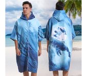 Poncho de Surf de Secado rápido, Toalla Cambiante, Bata con Capucha para Adultos, niños o Familia, Microfibra, natación, Playa, Surf, Buceo, baño en casa