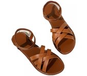 Zapatos De Verano Sandalias De Tacón Plano Sandalias Romanas，qs1