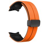 Correa De Silicona Bicolor Para Botones Magnéticos Plegables Para Samsung Galaxy Watch 4/5/6/7