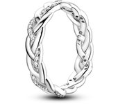 Women's  silver fashionable transparent bright crown ring, cubic zirconia, star, moon, flower Mother's Day Gift