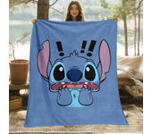 Stitch Cute Cartoon HD Art Print Blanket.Oversized Sofa Soft Blanket Warm Flannel Blankets,bed,picnic,Gift,Living Home Decor