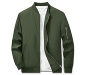 MAGCOMSEN Bomber Jacket for Men Casual Sportswear Lightweight Windbreaker Baseball Jacket with Zipper Pockets