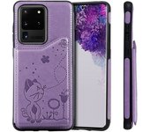Funda con relieve de abeja y gato para Samsung, carcasa para Samsung S8, S9, S10, S20 Plus, S10 E, S10, 5G, S20 Ultra Note 8, 9,