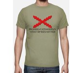 Burgundy Cross Hispanic Monarchy T-Shirt 100% Cotton O-Neck Short Sleeve Summer Casual Mens T-shirt Streetwear