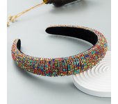 1pcs Rhinestone Headband Women Girls Thick Padded Headband Bling Glitter Sparkly Colorful Diamond Headband Fashion Head Band Holiday Formal Hair Accessories For Women Girls Gifts