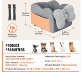 SucceBuy Dog Car Seat, Durable Waterproof Dog Booster for Vehicle, Having Support Frame, Clip-On Safety Leash