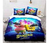 Cute SpongeBobs Cartoon 3D Bedding Set Print Duvet Cover Set Pillowcase Home Textile Twin Full Queen King Size for Bedroom Decor