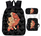3Pcs Set School bags with Lunch bag Pencil Case,Custom Backpack Add with Your Logo or text , Kids Bags with 3D Football Printed