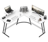 Gaming  Esquina130 x 130cm Gamer en Forma  L  Soporte  Monitor Gancho  Auriculares EstudioOficinaGamingDormitorio(Carbono Negro)