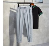 Pantalones negocios para hombres, hielo otoño, delgado, elástico y casual, pantalones traje de nueve puntos, versión