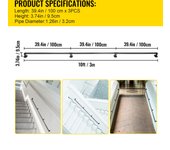 SucceBuy Pipe Stair Handrail, Carbon Steel Industrial Handrail, Wall Mount Indoor Outdoor
