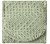 Organizador de joyas de viaje, rollo de terciopelo, estuche plegable para anillos, collares, bolsa de almacenamiento para joyas