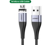 Ugreen Magnetic Type C Cable 3A Fast Micro USB Charging Data Cable for Samsung Xiaomi Magnet USB C Charger Mobile Phone USB Cord