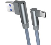 90 Degree Elbow USB Type C Cable Mobile Phone Fast Charging Data Cord For Samsung S22 Xiaomi 12 Poco F3 X4 GT Oneplus 10 Realme