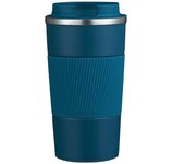 Termo Cafe, Taza Termica 380ml Tazas de Cafe, Taza Termo Cafe para Llevar acero inox sin BPA, Vaso Termico Café y Té a Prueba de Fugas, para Café Frío y Caliente, Leche y Té(Azul)