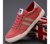 nuevos zapatos de lona rojos Retro para hombre, zapatos informales para primavera y verano para hombre, zapatos vulcanizados con cordones de diseñador para hombre, zapatillas planas